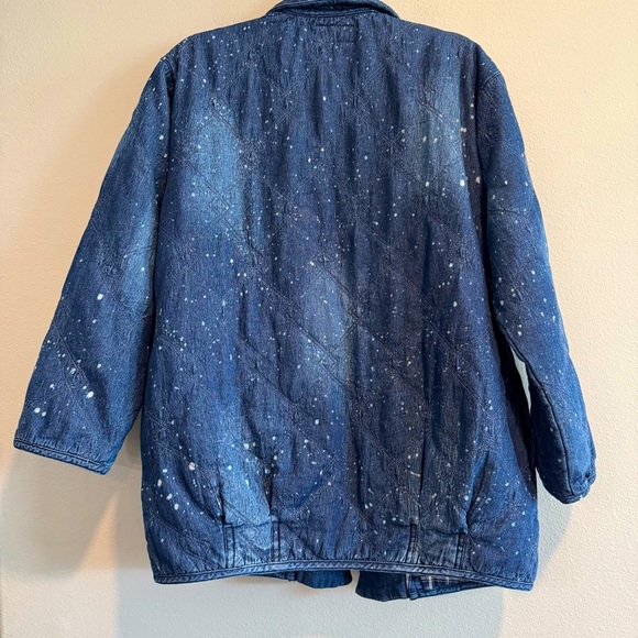 Anthropologie Pilcro Quilted Denim Kimono Jacket Oversized Pockets Boho XS - Picture 4 of 9
